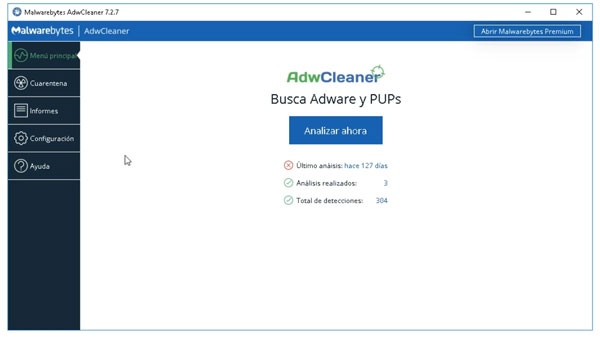 Busca Adware y PUPs con AdwCleaner