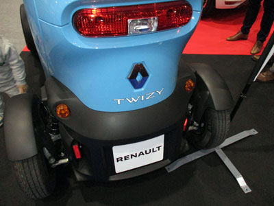 Renault Twizy desde atrás.
